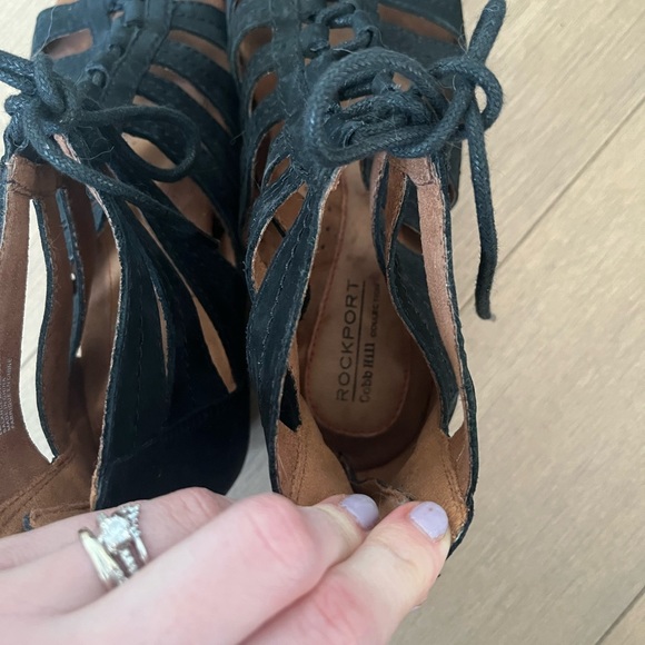Rockport Cobb Hill Women's black Gabby Gladiator Sandals Bootie size 7 - Picture 6 of 7
